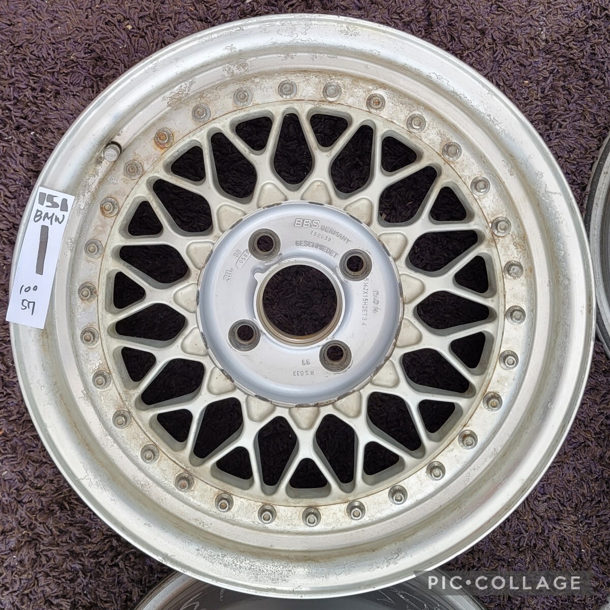 BBS RS033 15インチ 4本セット　希少 BBS RS033 超希少 15インチ 6.5J 4穴 PCD100 ホイールのみ4本BMW MINI