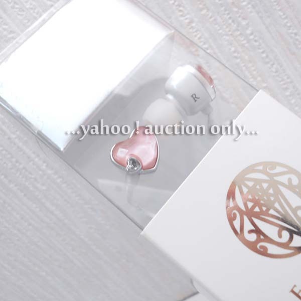 未使用保管 エレコム ELECOM 有線 イヤフォン EHP-AIN90PN ピンク ハート 密閉型 インナーイヤーヘッドホン イヤドロップス EAR DROPS Aqua_1