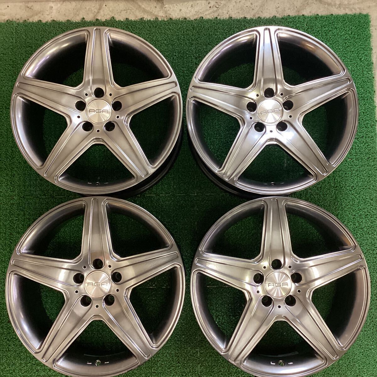 AGA 18インチ 4本 TARGA JAPAN 社外ホイール 8J5HPCD112+58 ベンツ⁄M 