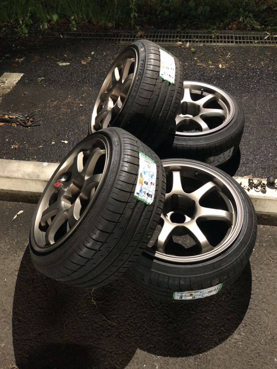 A-tech eraser 17×9J+17 114.3 5穴 ブロンズ 4本 215/40R17 付き TH201 sportex ...