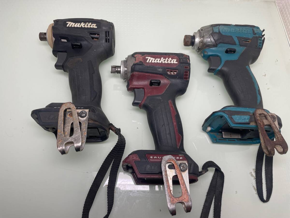 makita マキタ 充電式インパクトドライバー 3台セット TD172D/TD171D/TD148D ジャンク 本体 部品取り 電動工具 DIY_1