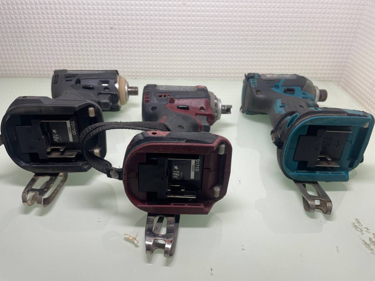 makita マキタ 充電式インパクトドライバー 3台セット TD172D/TD171D/TD148D ジャンク 本体 部品取り 電動工具 DIY_3