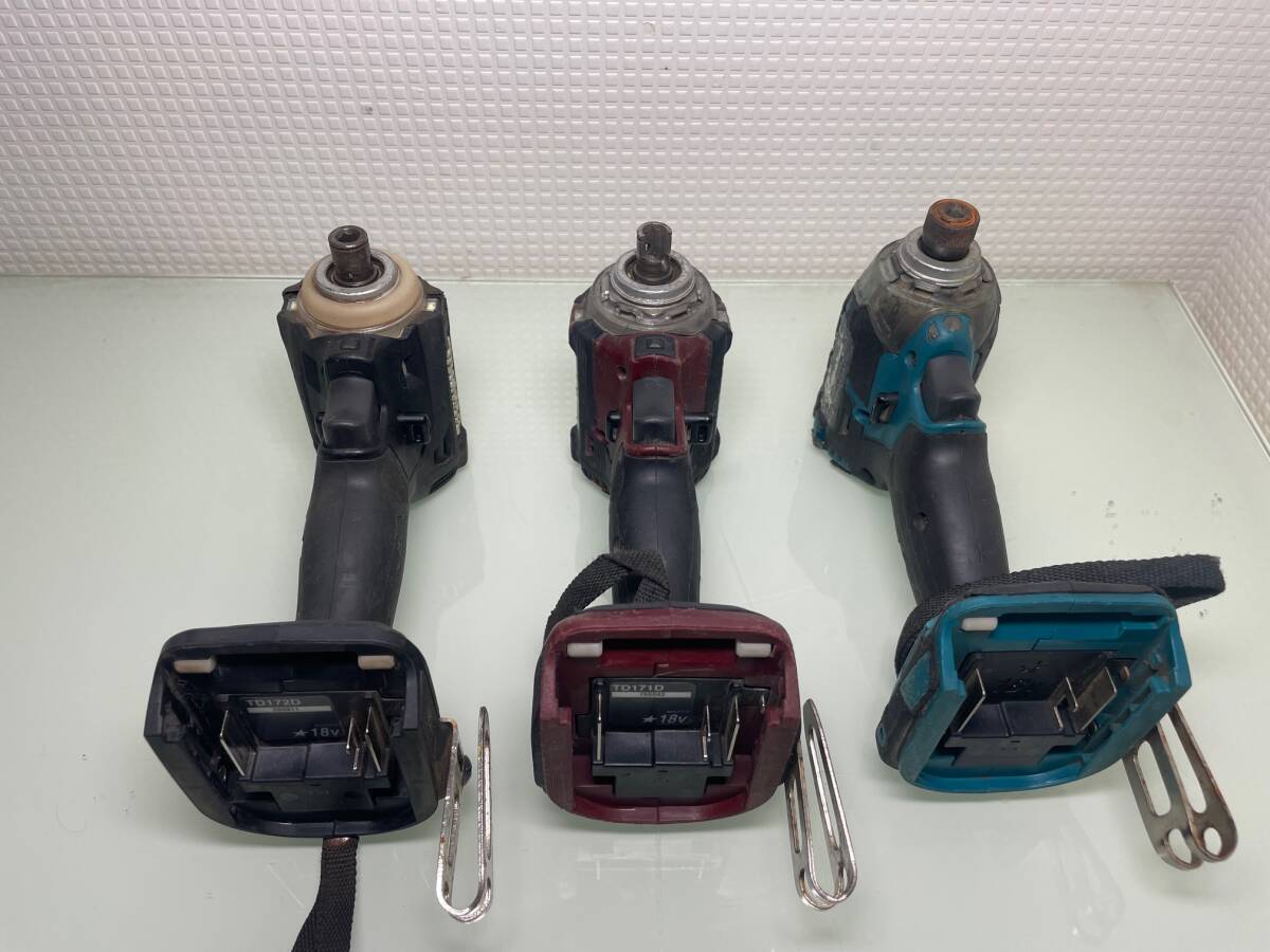 makita マキタ 充電式インパクトドライバー 3台セット TD172D/TD171D/TD148D ジャンク 本体 部品取り 電動工具 DIY_4