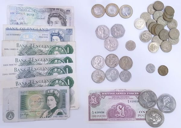 ◇◇イギリス 旧紙幣 ポンド 紙幣 外国紙幣 5ポンド 1ポンド 硬貨