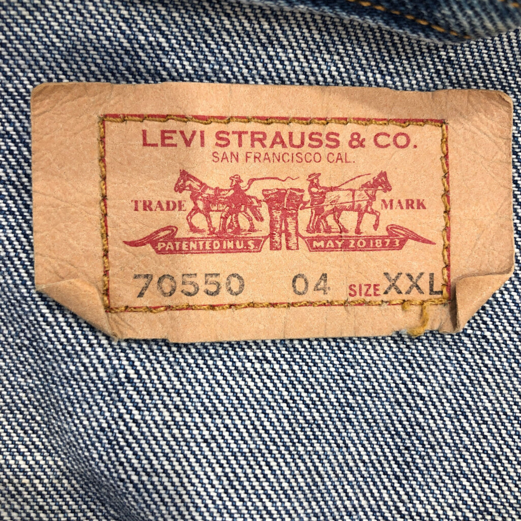 Levi's リーバイス 70550-04 デニム トラッカージャケット ブルー メンズ XXL 古着 R0590(ジージャン)｜売買された ...