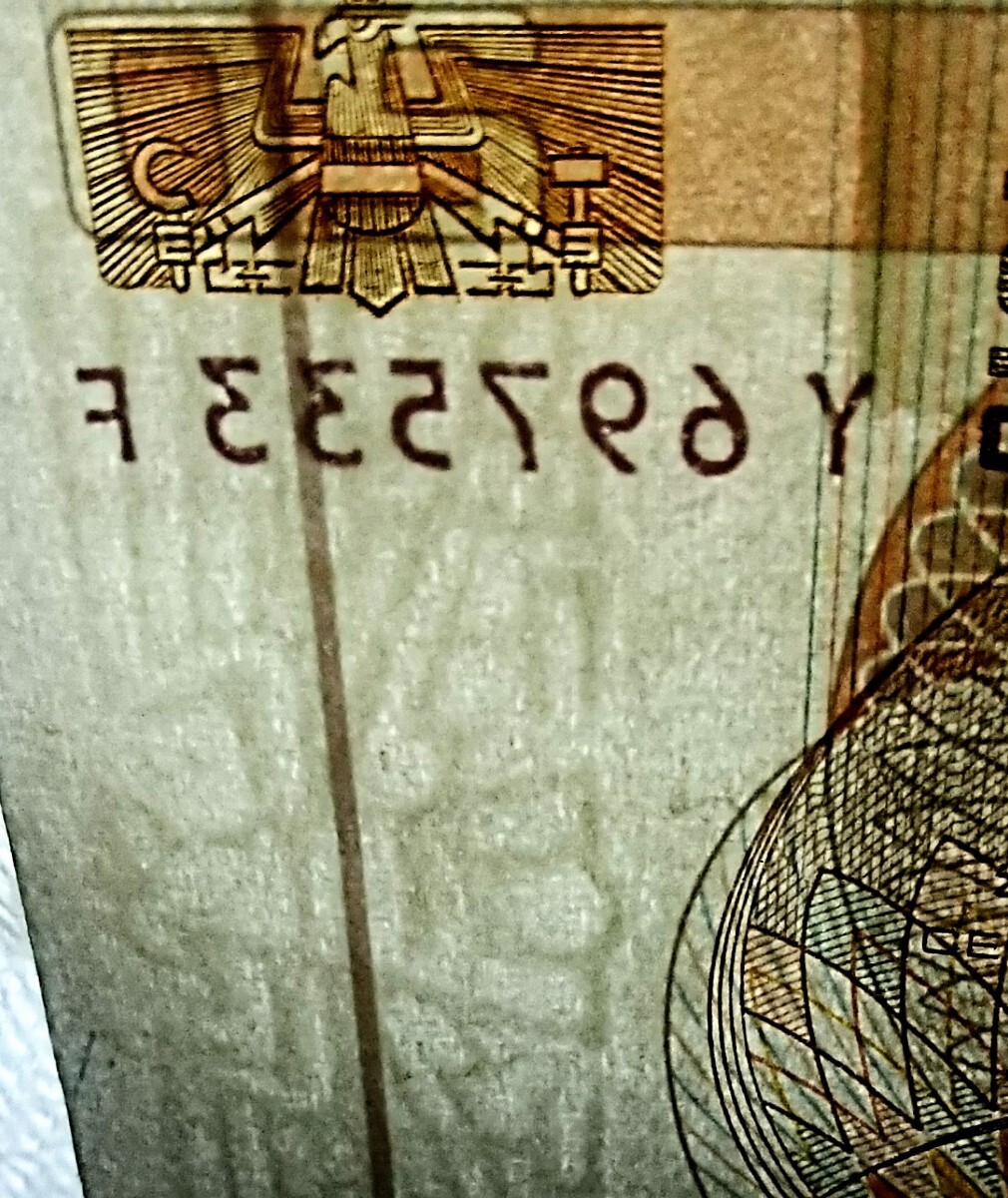 W■N 世界の紙幣〈オーストリア〉【旧20シリング紙幣】透かし有り 画家モリッツ・M・ダフィンガー肖像 現地入手品 現状品 コレクション_3