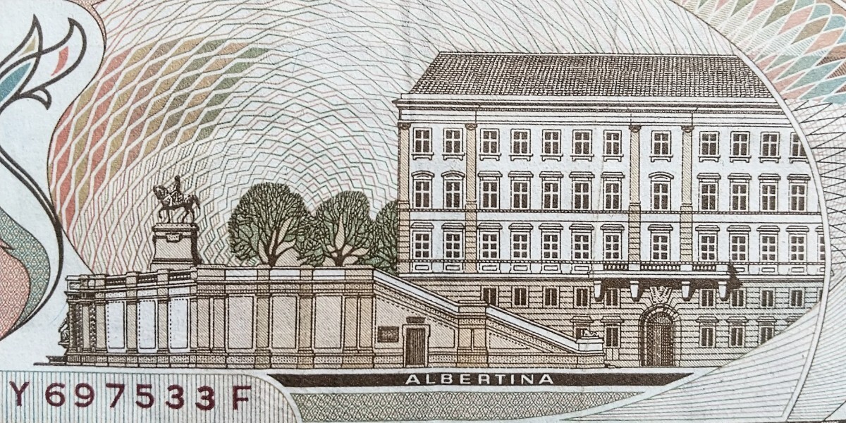 W■N 世界の紙幣〈オーストリア〉【旧20シリング紙幣】透かし有り 画家モリッツ・M・ダフィンガー肖像 現地入手品 現状品 コレクション_5