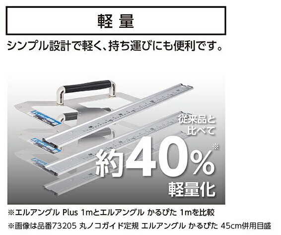 シンワ 丸ノコガイド定規 エルアングル かるぴた 60cm 併用目盛 73206 寸勾配目盛・縦横尺ケガキ用ガイド付 Shinwa 。 丸ノコガイド定規 エルアングル かるぴた エルアングルＰｌｕｓアジャスト 併用 かる