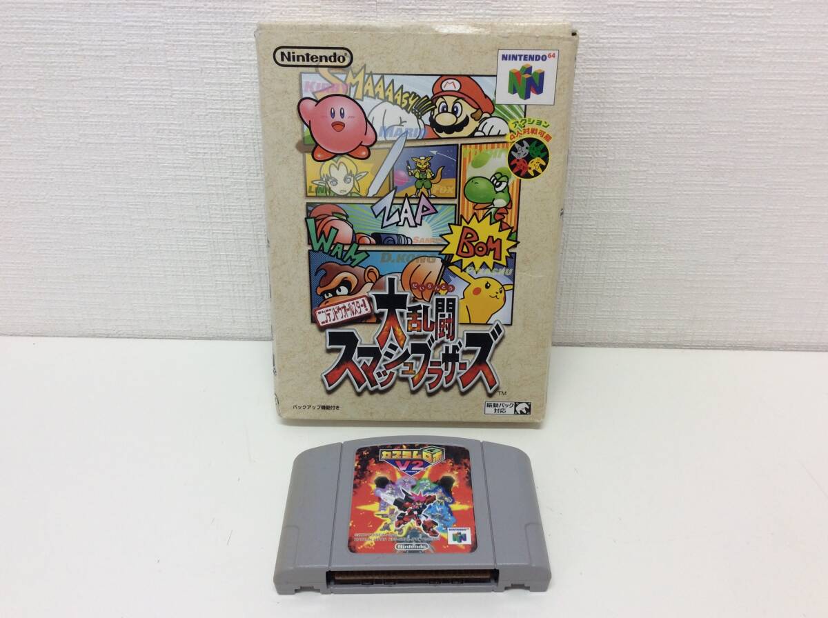 S1475　おまとめ 2点 任天堂 Nintendo 大乱闘スマッシュブラザーズ カスタムロボV2 ゲーム ソフト 動作未確認 長期保管品_1