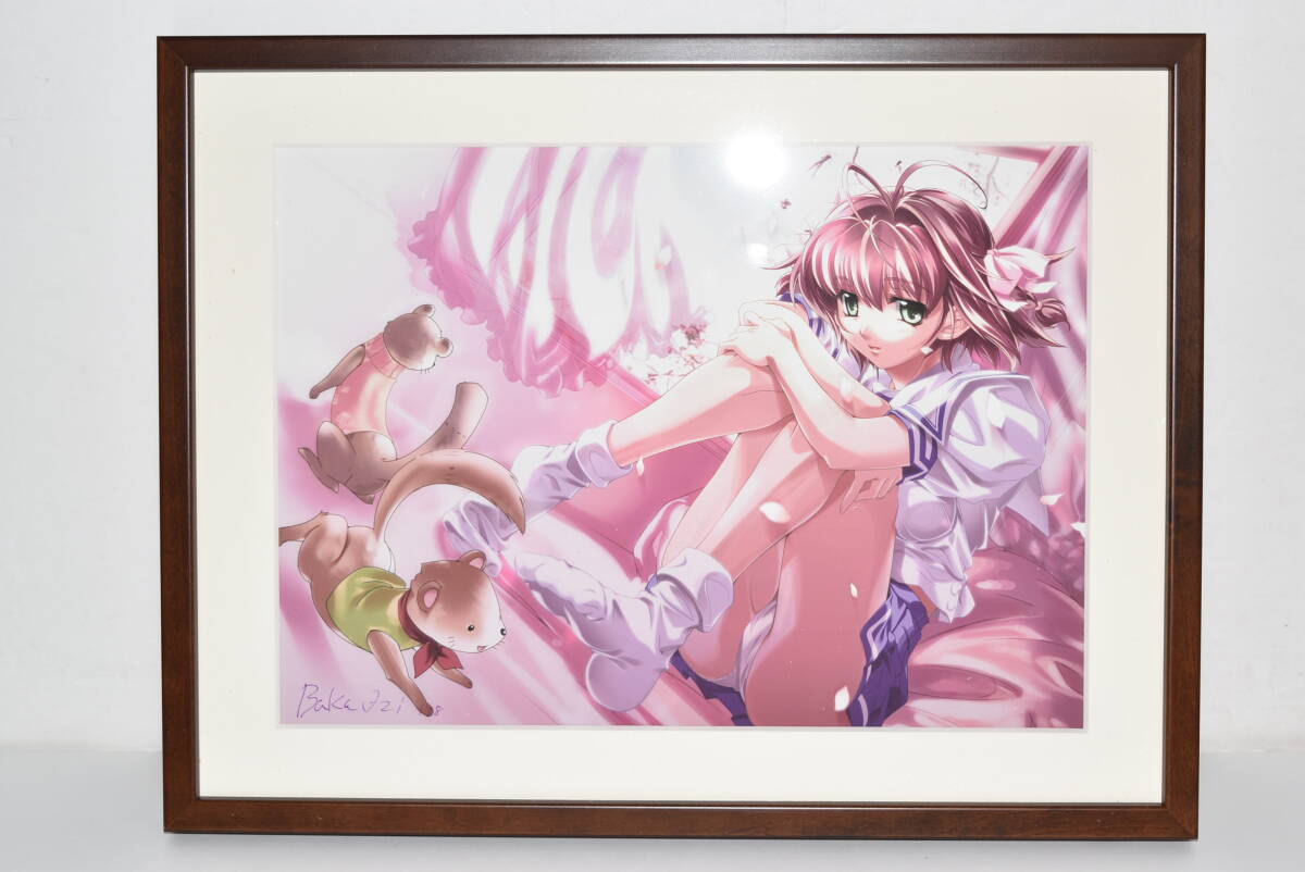 32M 【中古品】 君が望む永遠 涼宮遙 額装複製原画 キャラアニ 2008