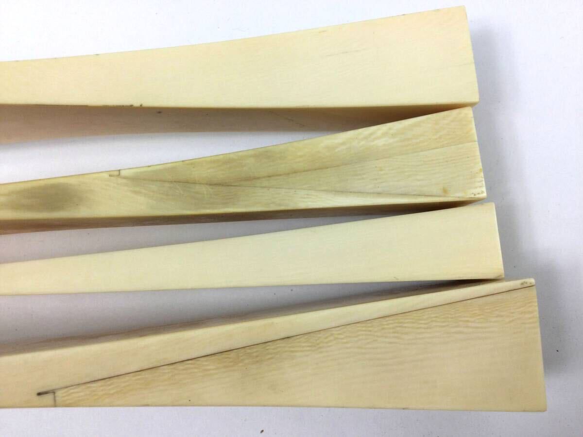 象牙風 三味線 撥 バチ おまとめ 4点 駒 こま 総重量約477g 弦楽器 和楽器 三味線道具 天然素材　o3261-b_4