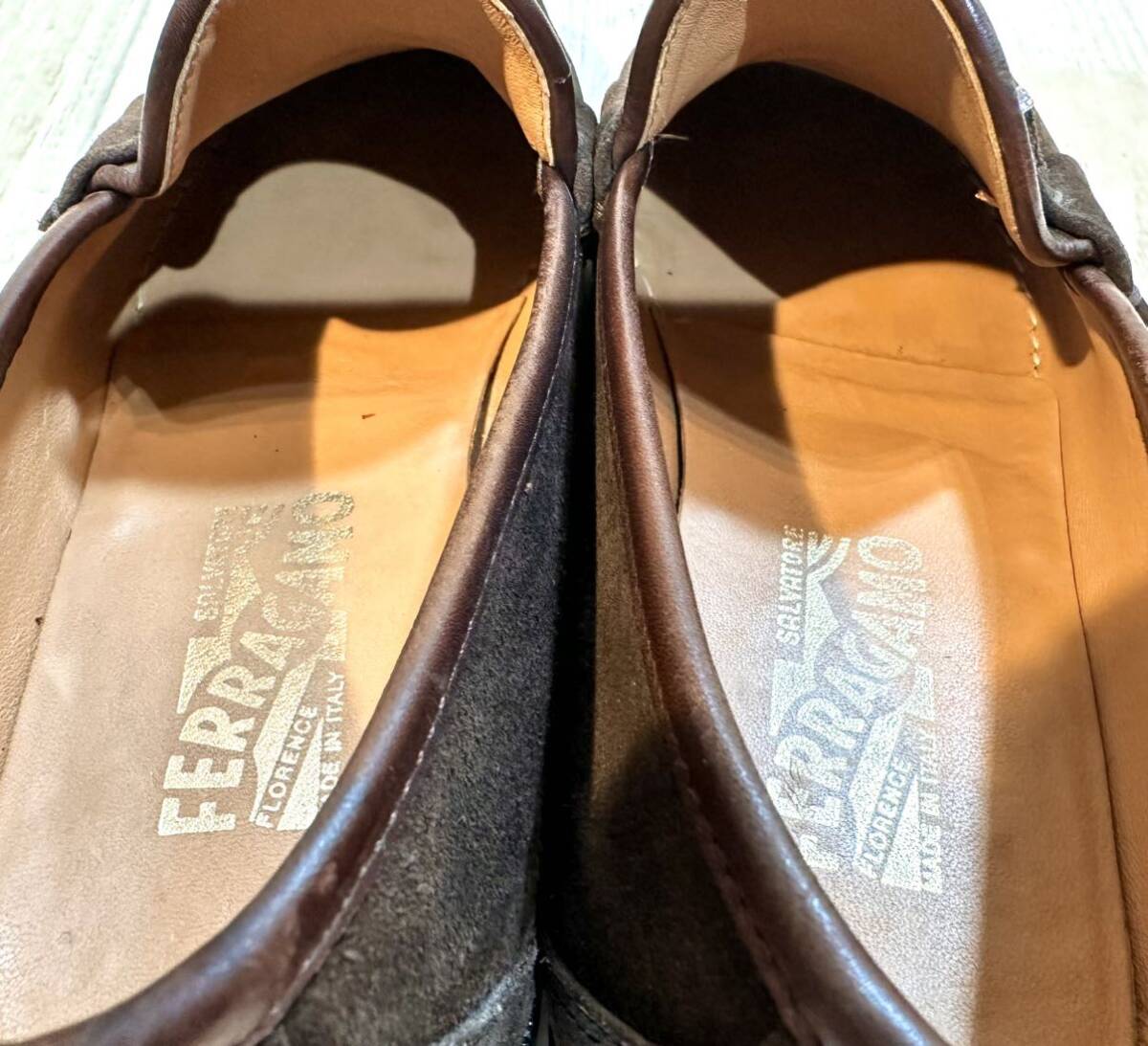 Salvatore Ferragamo フェラガモ◇25.5cm 7.5 EE◇ガンチーニ モカシン 