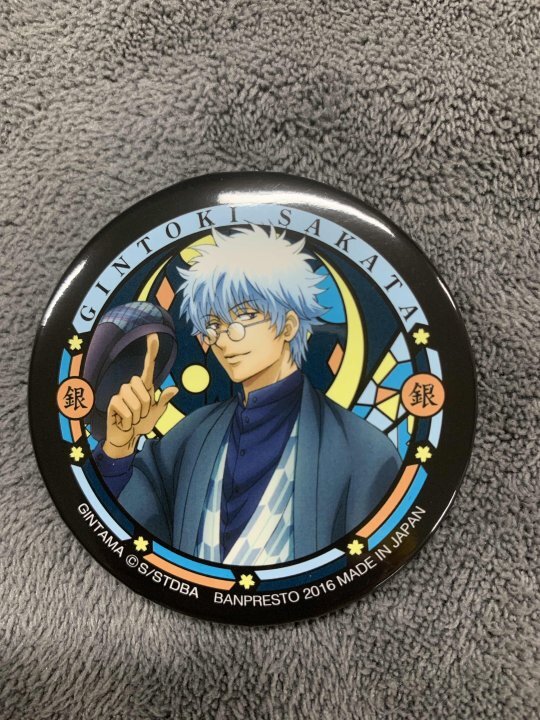 GK-069）銀魂【坂田銀時】一番カフェアクスタ＆缶バッジセット・坂田銀