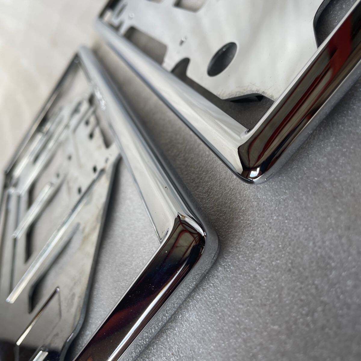 ホンダ純正 ナンバーフレーム メッキ フロント、リヤセット　中古品！_5