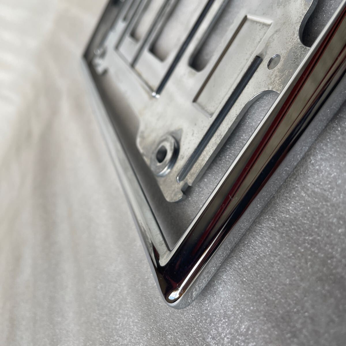 ホンダ純正 ナンバーフレーム メッキ フロント、リヤセット　中古品！_6