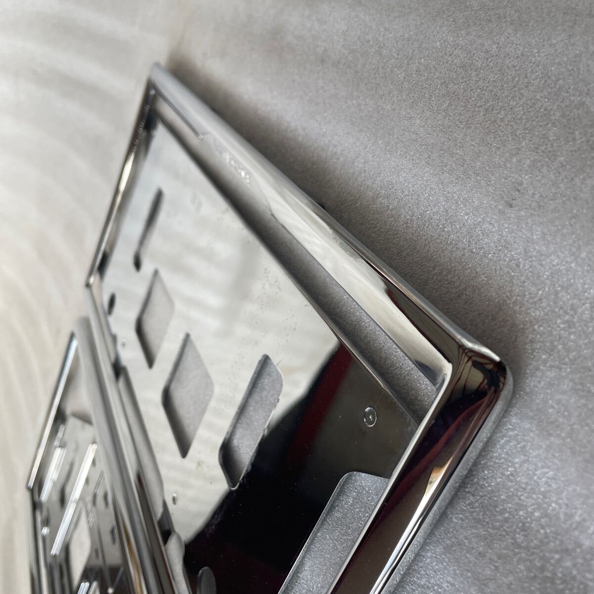 ホンダ純正 ナンバーフレーム メッキ フロント、リヤセット　中古品！_7