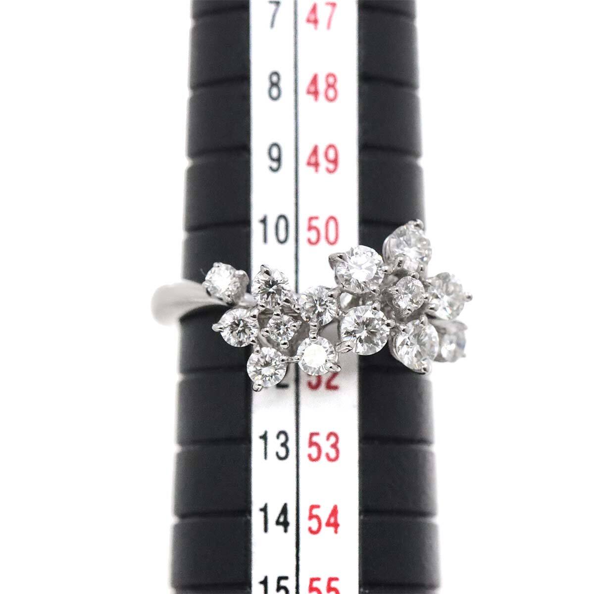 タサキ TASAKI 11号 リング ダイヤ 0.83ct K18 WG ホワイトゴールド 