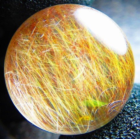 超金運上昇☆天然水晶☆ルチルクォーツ ☆台付き☆丸玉20mm☆tk2378