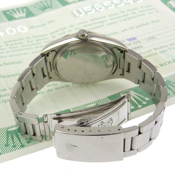 1円 稼働 ロレックス ROLEX 14000 U番 自動巻き エアキング シルバー文字盤 SS×SS メンズ 腕時計_5