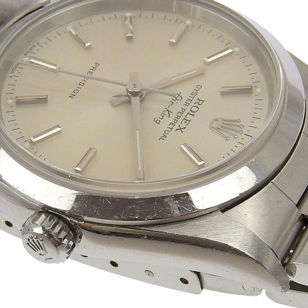 1円 稼働 ロレックス ROLEX 14000 U番 自動巻き エアキング シルバー文字盤 SS×SS メンズ 腕時計_6