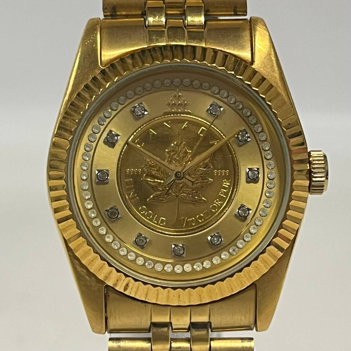 ELGIN エルジン K24 999.9 メイプルリーフ コインウォッチ FK-368-C 
