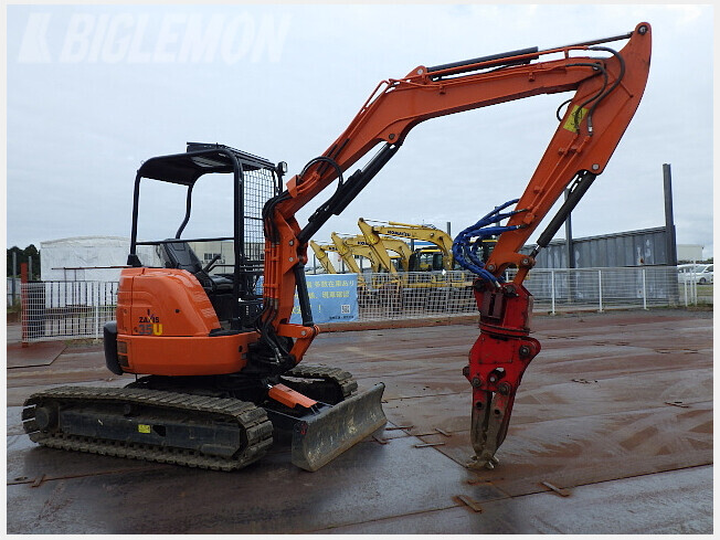 ミニ油圧ショベル(ミニユンボ) 日立建機 ZX35U 2,018h 配管、回転