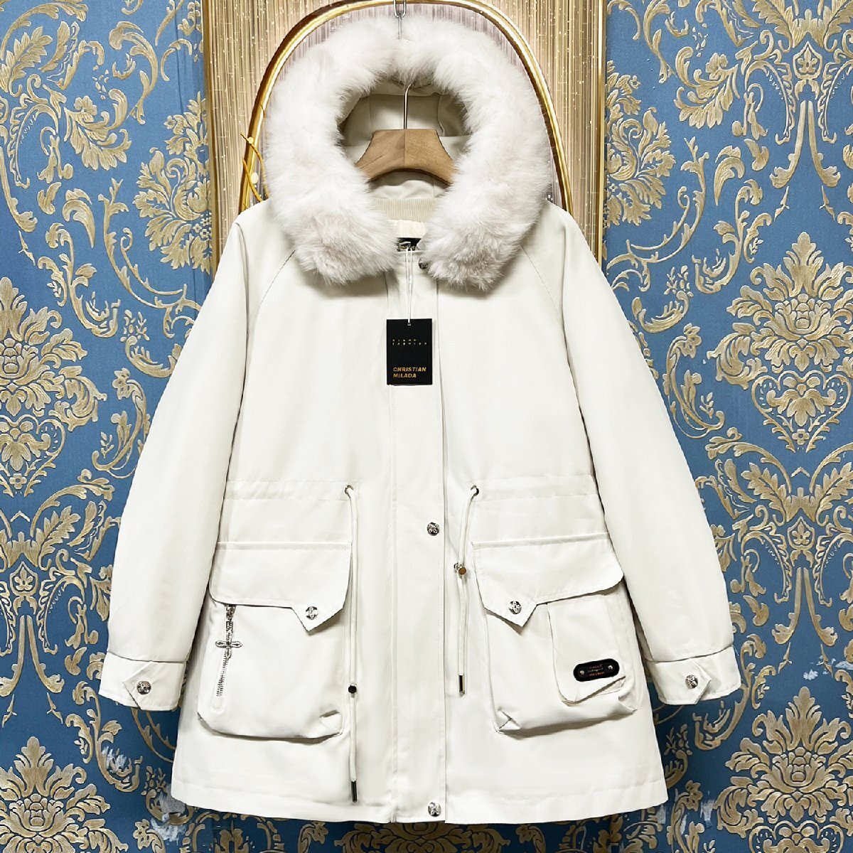 christian milada　ミラノ発　ファーコート　ミンクカシミヤ　S 定価9万☆christian milada・ミラノ発・ジャケット☆ミンク混 豪華毛皮