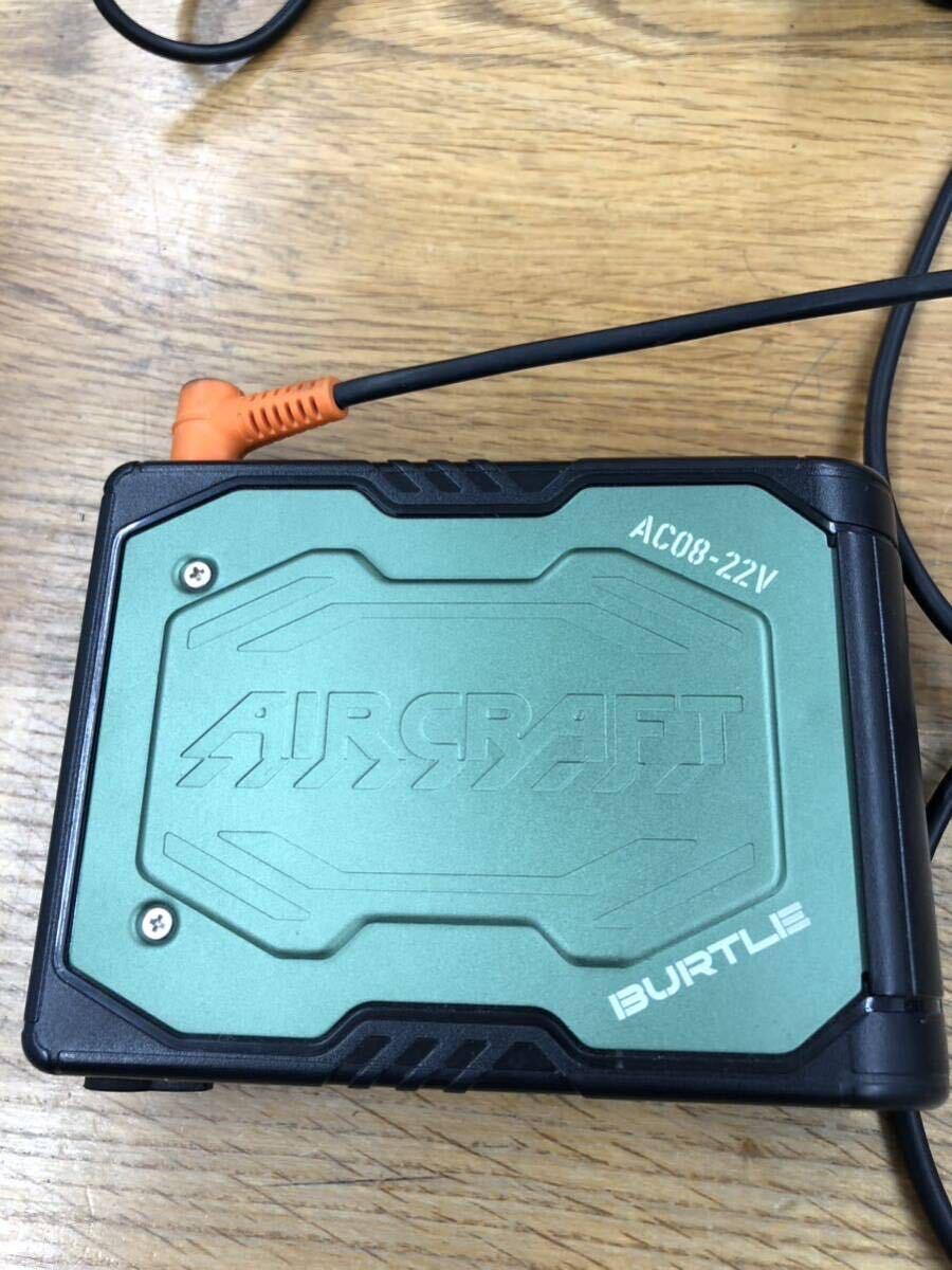 中古品　BURTLE バートル AIRCRAFT 空調服ファン セット AC08-22V 5.00Ah _2
