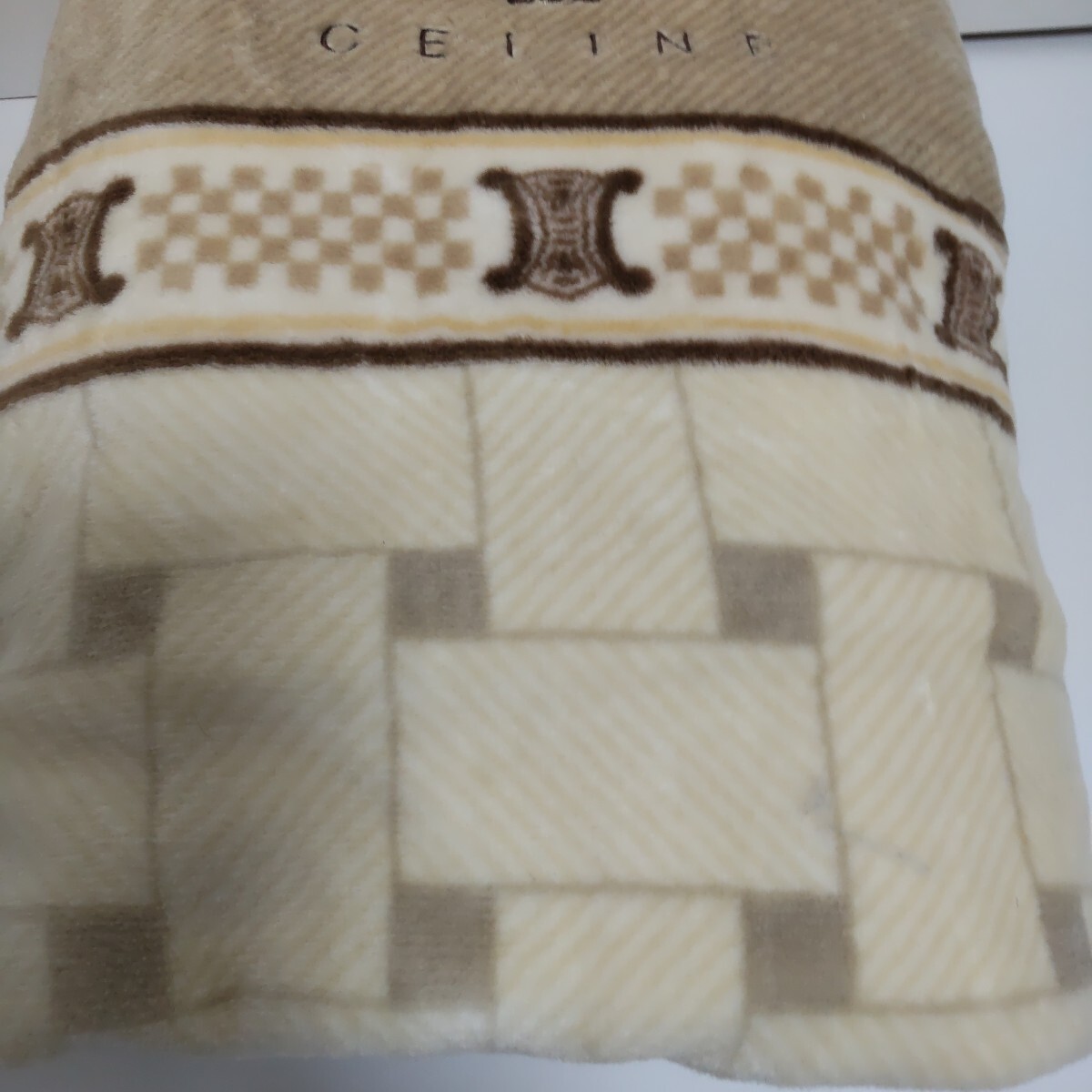CELINE セリーヌ 綿毛布 140 × 200cm 日本製 綿100% 西川産業(株) 未