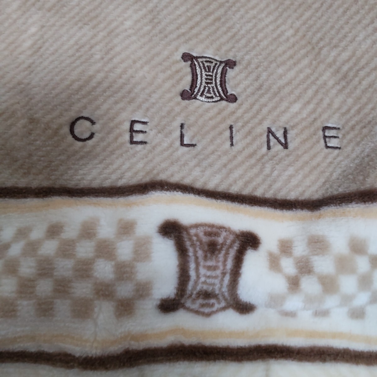 CELINE セリーヌ 綿毛布 140 × 200cm 日本製 綿100% 西川産業(株) 未