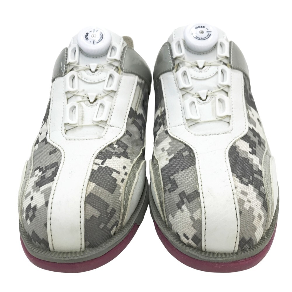 【1円】World Eagle ワールドイーグル WE-S01-ATOP-7 E-LINE ゴルフシューズ ワイヤーダイヤル式 総柄 ホワイト系 23.5 [240101207951]_2