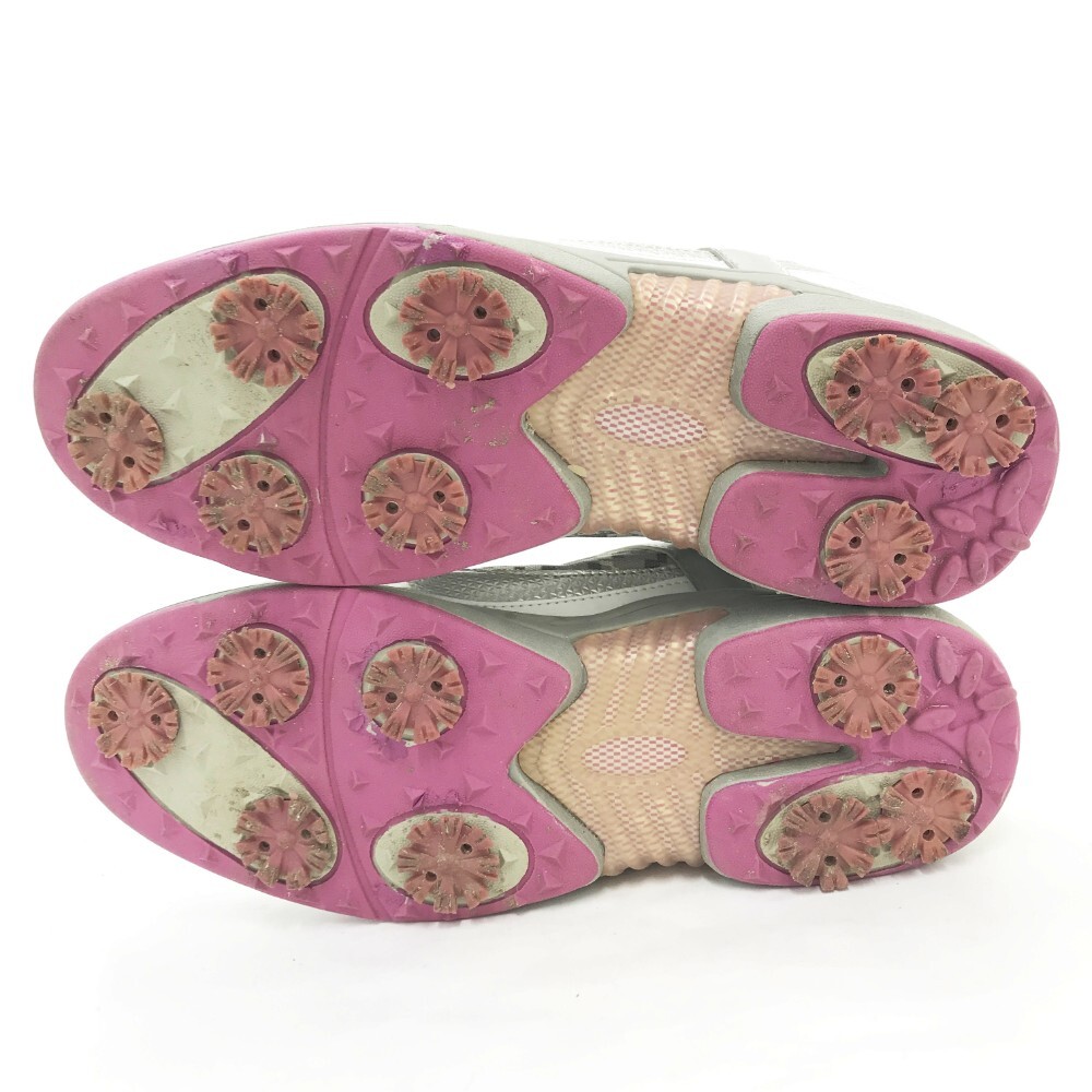 【1円】World Eagle ワールドイーグル WE-S01-ATOP-7 E-LINE ゴルフシューズ ワイヤーダイヤル式 総柄 ホワイト系 23.5 [240101207951]_5