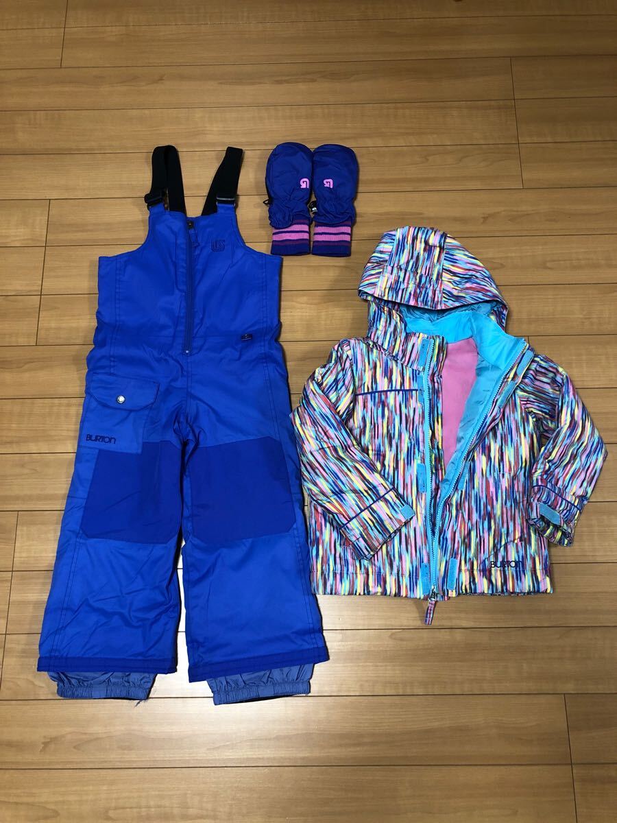 バートン　100㎝　上下セット　 キッズ スノーウェア＋手袋＋プロテクター　フルセット_1