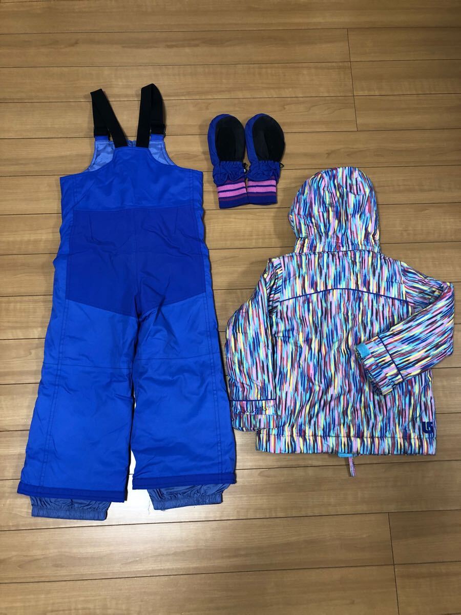 バートン　100㎝　上下セット　 キッズ スノーウェア＋手袋＋プロテクター　フルセット_2