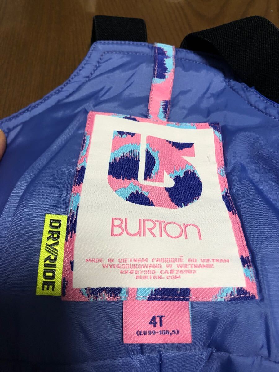バートン　100㎝　上下セット　 キッズ スノーウェア＋手袋＋プロテクター　フルセット_4