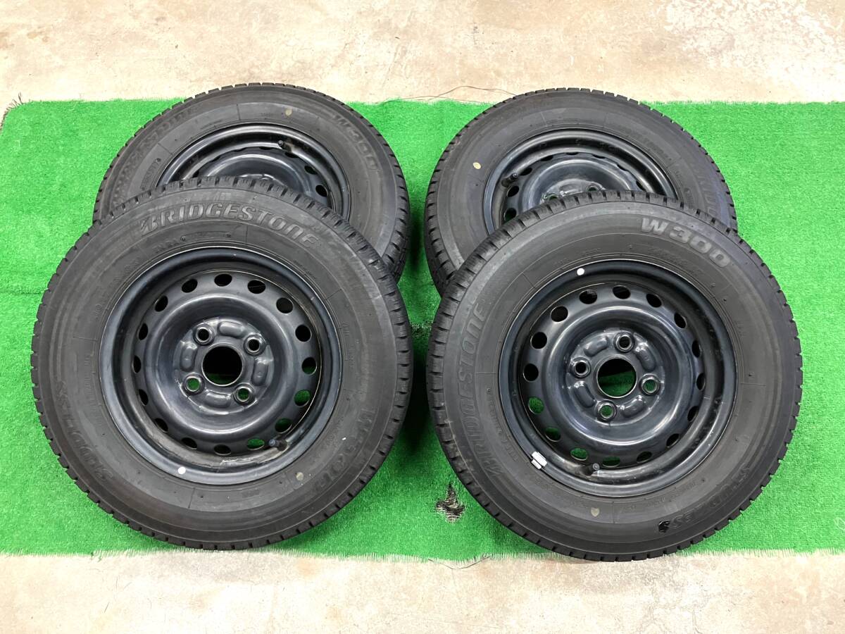 ★☆ブリヂストン BRIDGESTONE ブリザック BLIZZAK W300 145R12 6PR 145/80R12 スタッドレス 冬タイヤ ホイール 4本セット☆★_1