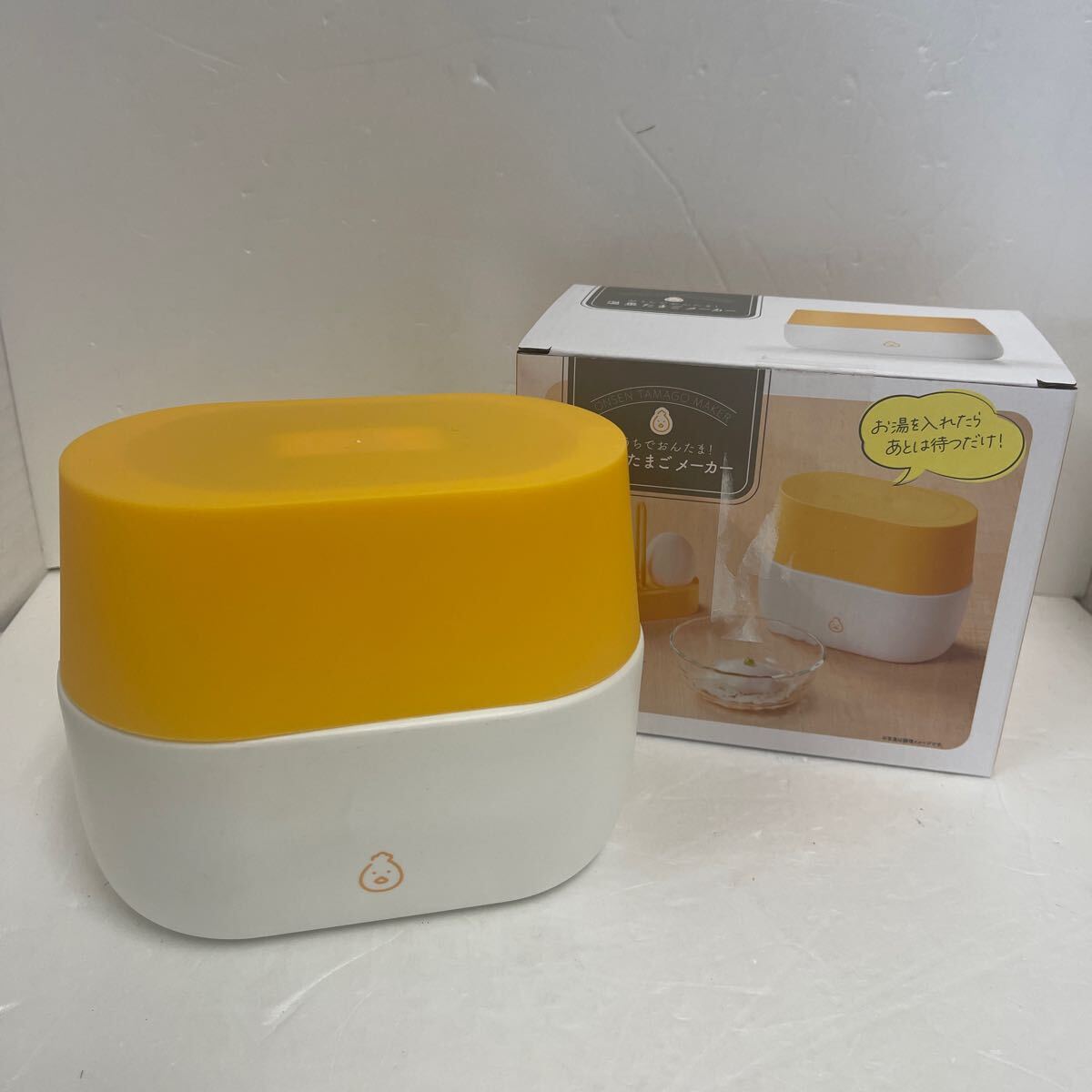 ● 温泉たまごメーカー おうちでおんたま 調理器具 卵スタンド お湯 未使用品 ●_1