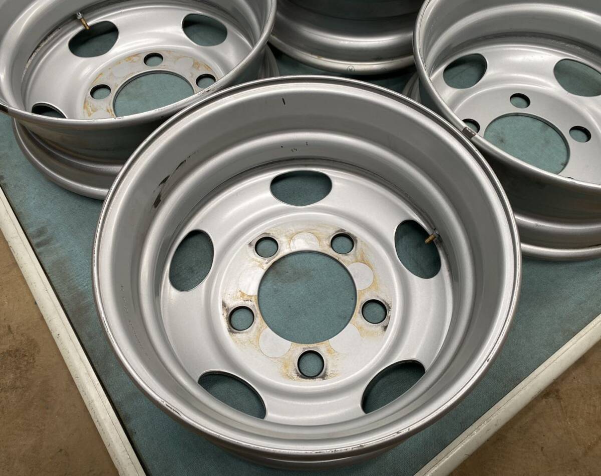 新車外し トヨタ コースター 日野 リエッセⅡ TOPY DF2B 17.5×6.00 120-9 5穴 スチールホイール 6本セット_10