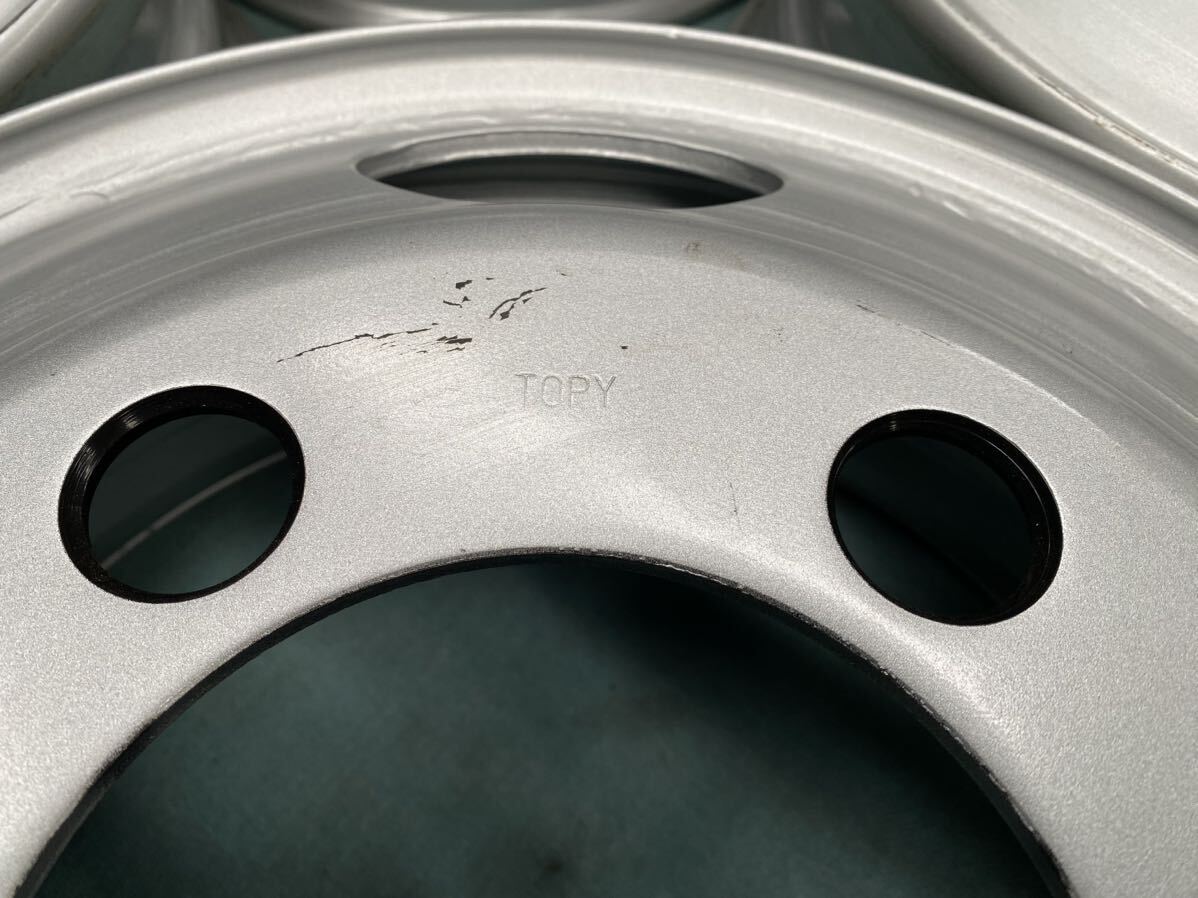 新車外し トヨタ コースター 日野 リエッセⅡ TOPY DF2B 17.5×6.00 120-9 5穴 スチールホイール 6本セット_6