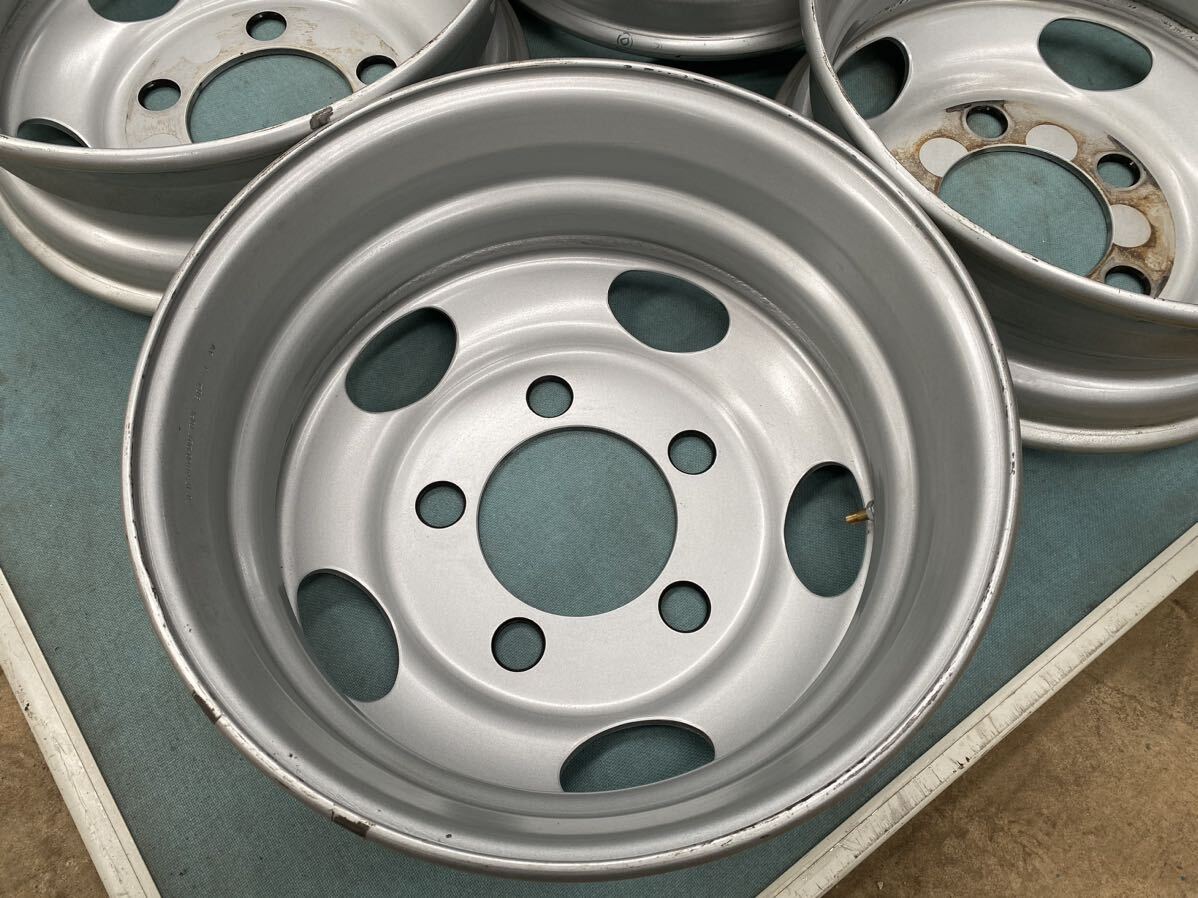 新車外し トヨタ コースター 日野 リエッセⅡ TOPY DF2B 17.5×6.00 120-9 5穴 スチールホイール 6本セット_9