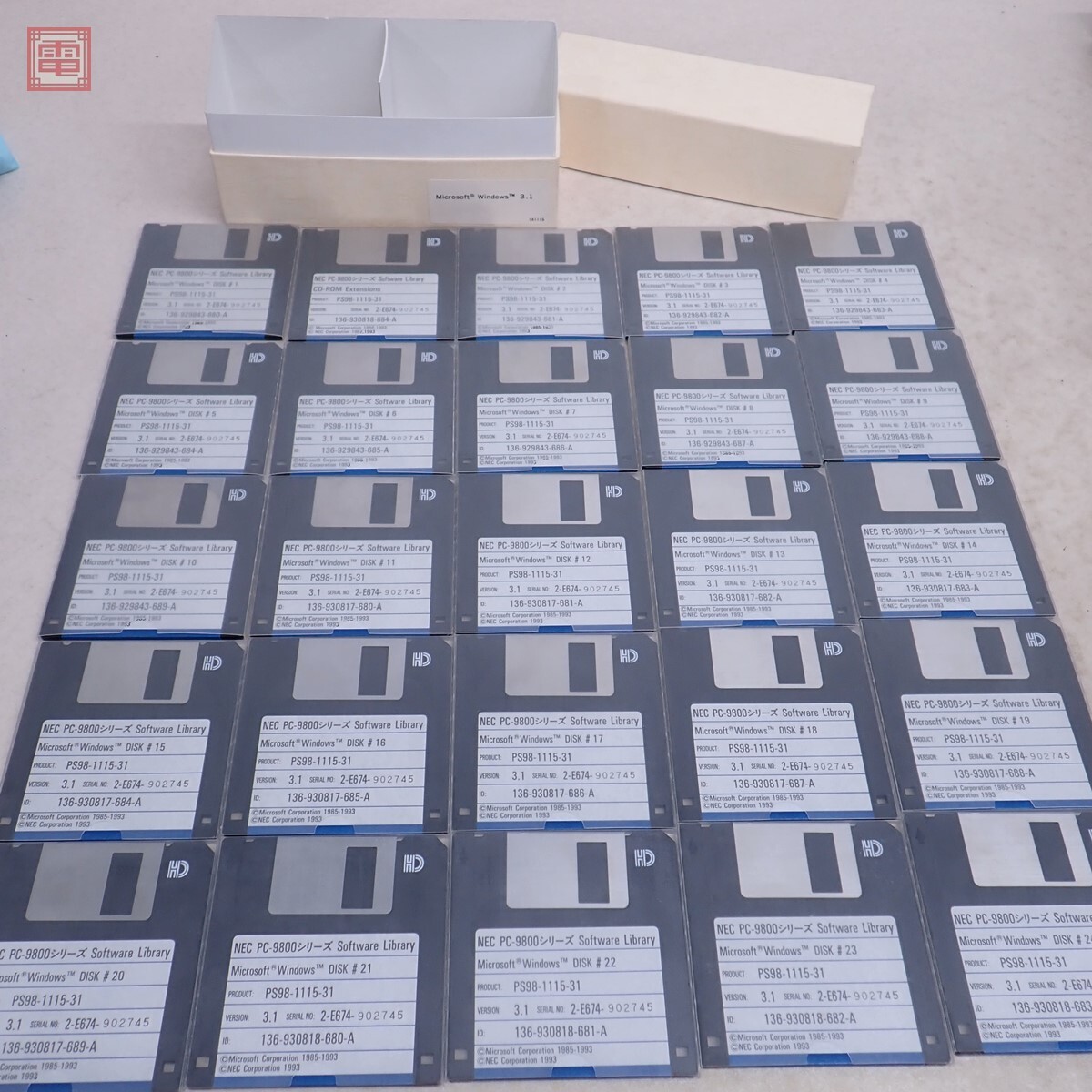 NEC PC-9800シリーズ 3.5インチFD 2HD Windows 3.1 Microsoft Software