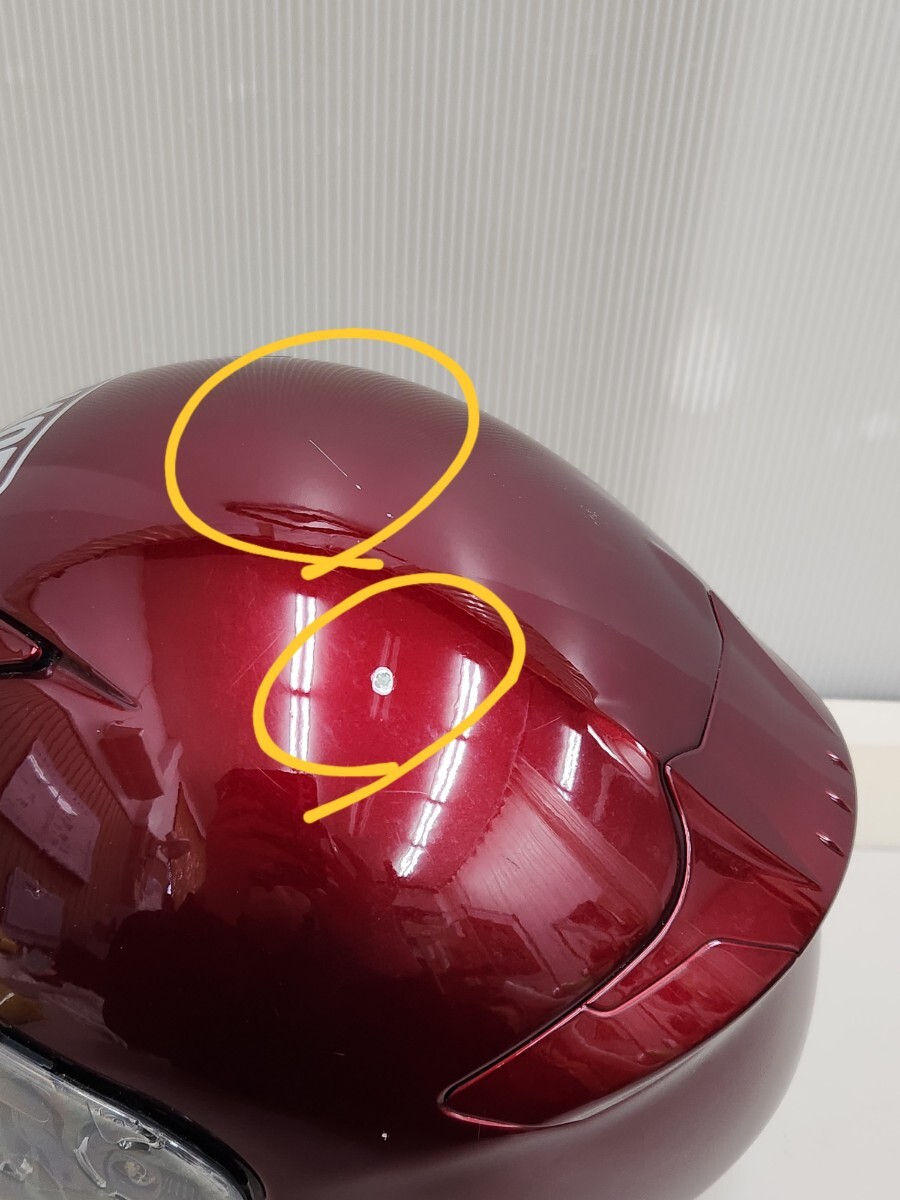 CM◇ SHOEI ショウエイ Z-7 ヘルメット フルフェイス M サイズ ワインレッド 2020年 製_7