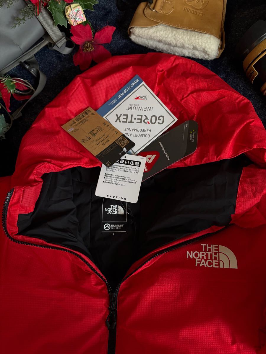 新品 定価74，800円 THE NORTH FACE ノースフェイス GORE-TEX Aglow Doublewall Jacket アグロウダブルウォールジャケット sizeL レッド系 NORTH THE ノースフェイス ノースフェイス） 800フィルノースフェイスサミットシリーズダウンジャケットメンズL パンツ