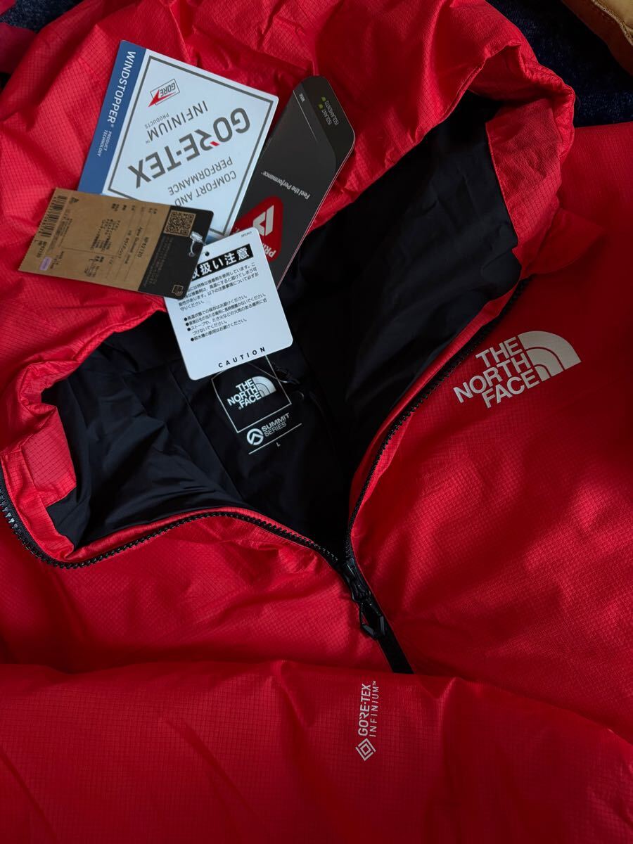 新品 定価74，800円 THE NORTH FACE ノースフェイス GORE-TEX Aglow Doublewall Jacket アグロウダブルウォールジャケット sizeL レッド系 NORTH THE ノースフェイス ノースフェイス） 800フィルノースフェイスサミットシリーズダウンジャケットメンズL パンツ