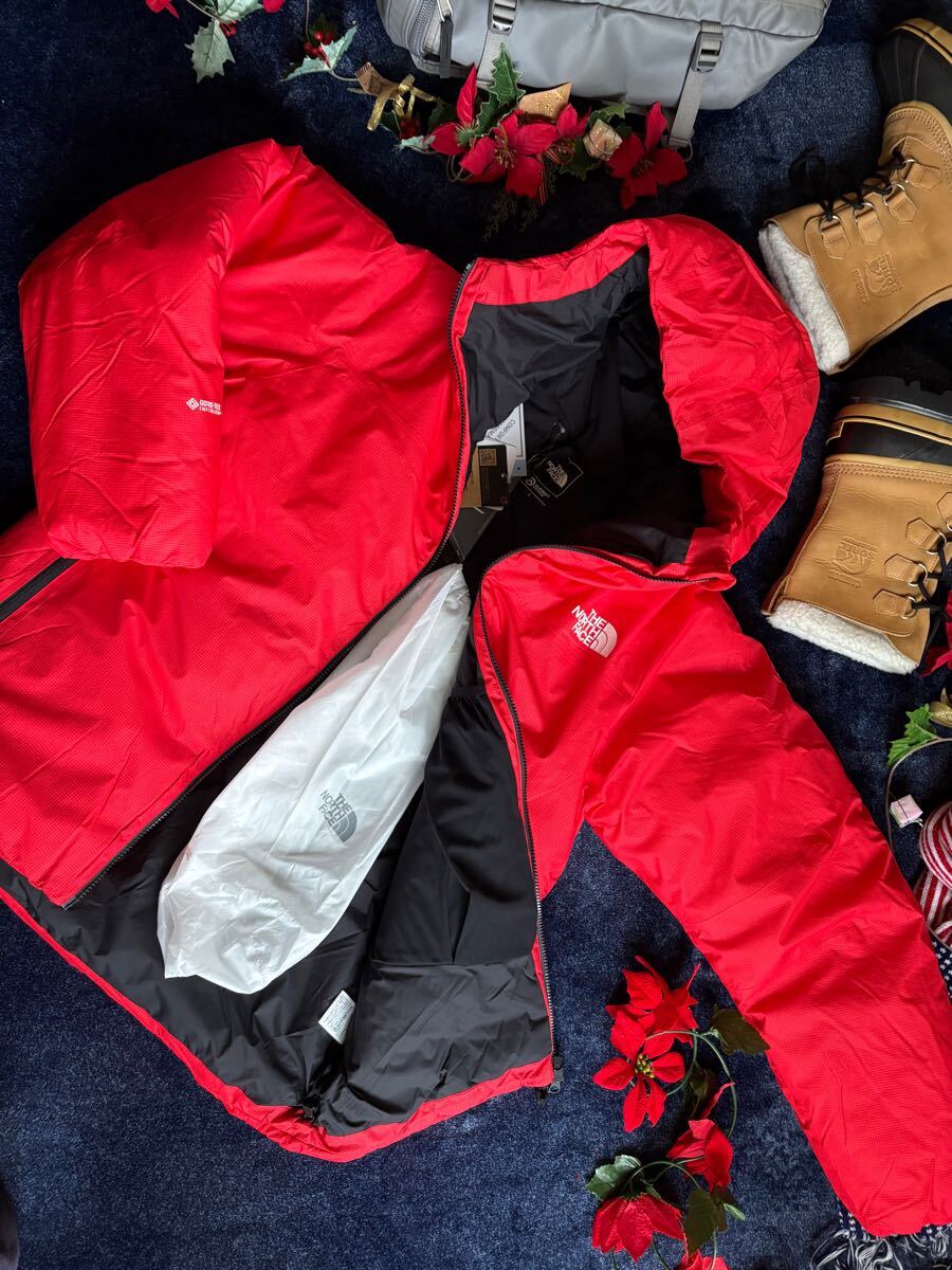 新品 定価74，800円 THE NORTH FACE ノースフェイス GORE-TEX Aglow Doublewall Jacket アグロウダブルウォールジャケット sizeL レッド系 NORTH THE ノースフェイス ノースフェイス） 800フィルノースフェイスサミットシリーズダウンジャケットメンズL パンツ