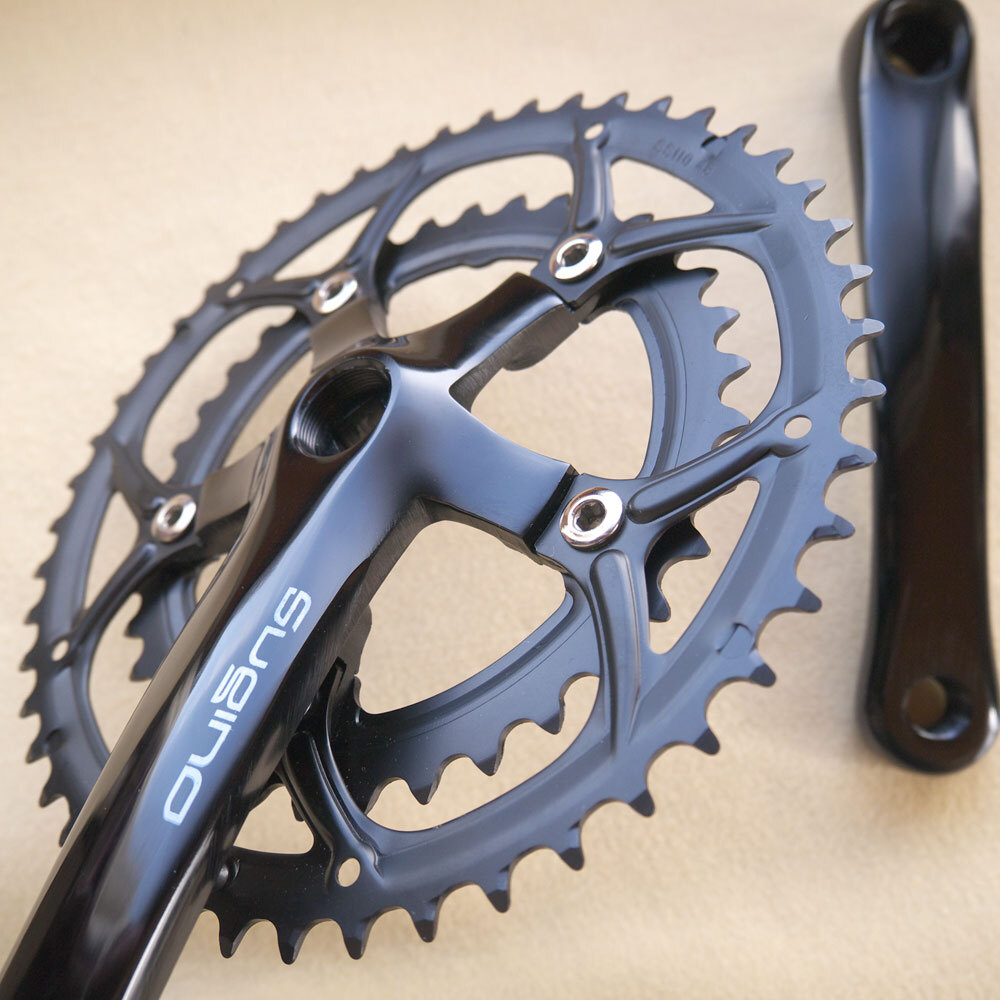 送料無料】未使用 SUGINO スギノ XD2 48-36T クランクセット PCD110 黒