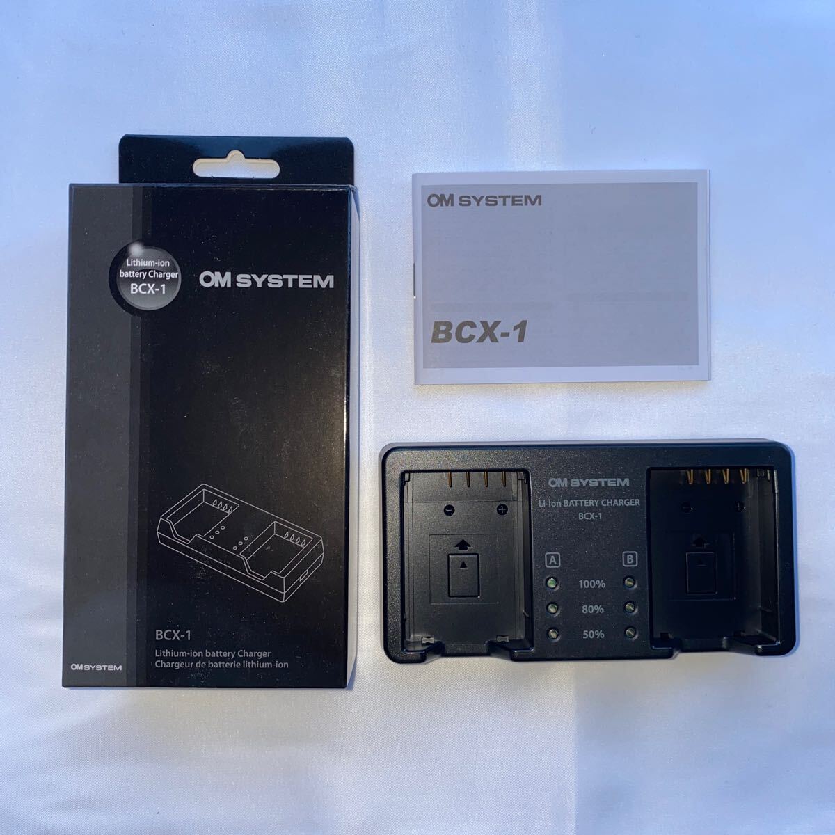 OM SYSTEM BCX-1 OM-1 SBCX-1 USB バッテリー充電器 互換 リチウムイオン充