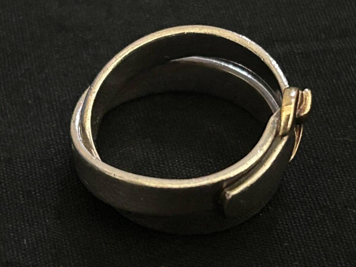 ○美品 HERMES エルメス ダブルトゥルー リング ♯51 指輪 コンビ 925 