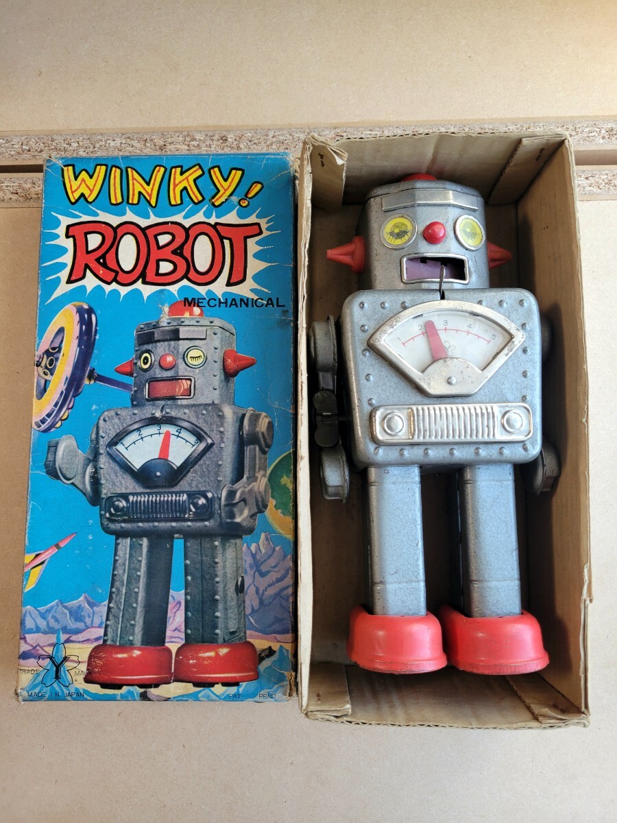 動作品】 当時物 1950年代 米澤玩具 ヨネザワ ウィンキーロボット