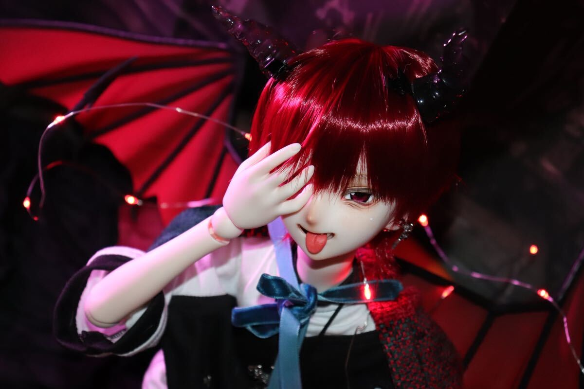 はにどーる】DDH-07番SWカスタムヘッド＋ウィッグ＋角＋舌パーツ2種＋